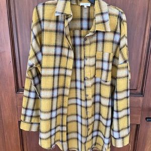 La Miel Yellow Plaid Button Down